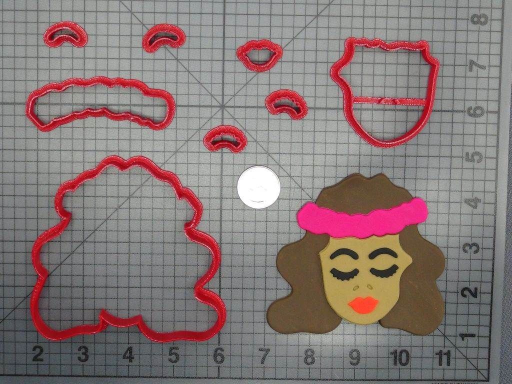 Pin Up Hula Girl Head 266-C773 Cookie Cutter Set