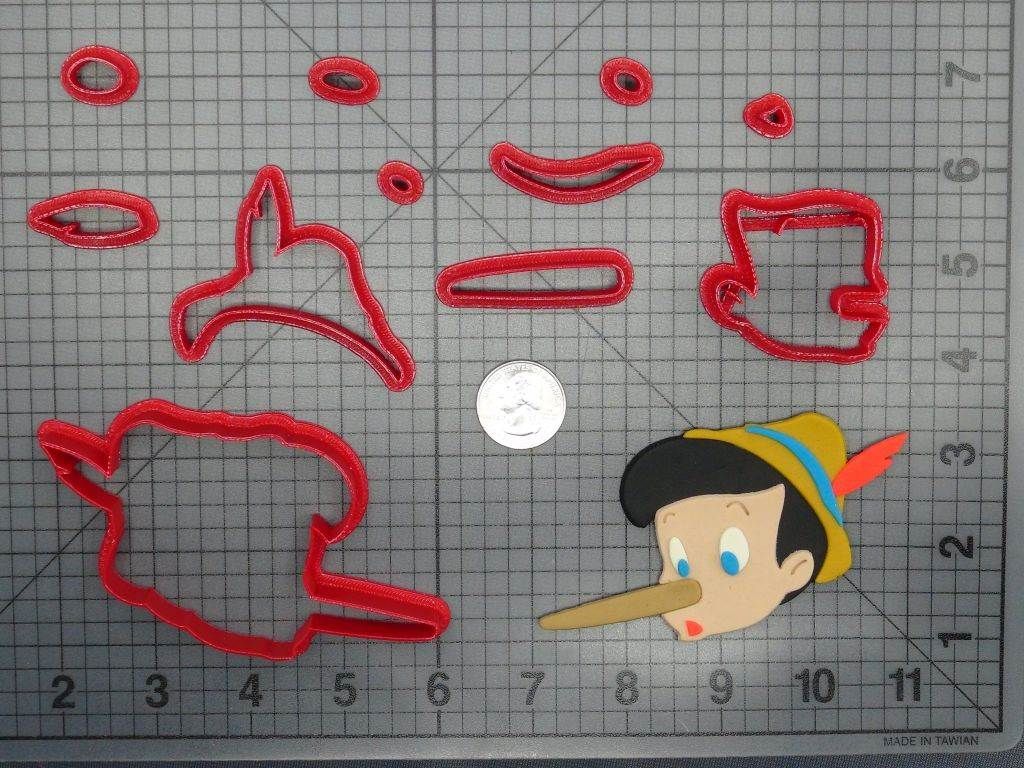 Pinocchio Head Lying 266-C784 Cookie Cutter Set