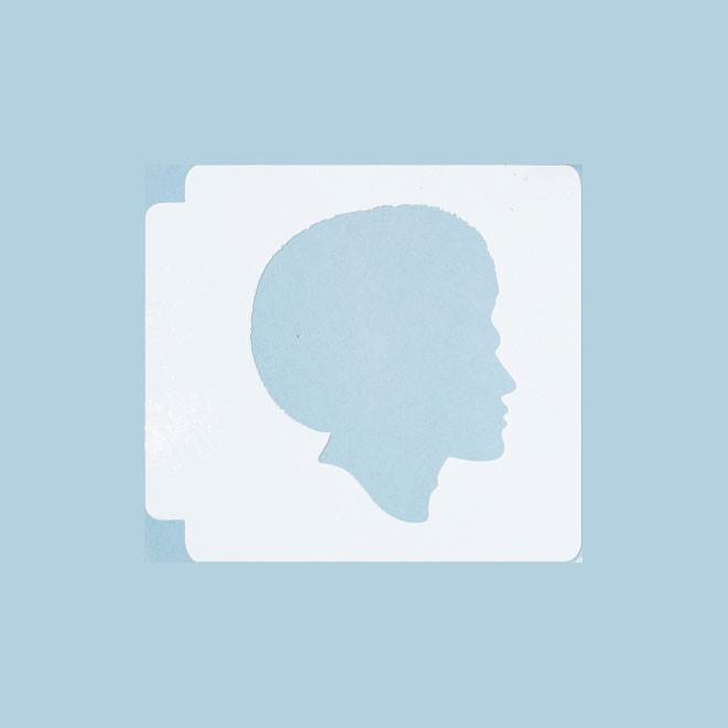 Afro Man Head 783-B889 Stencil Silhouette