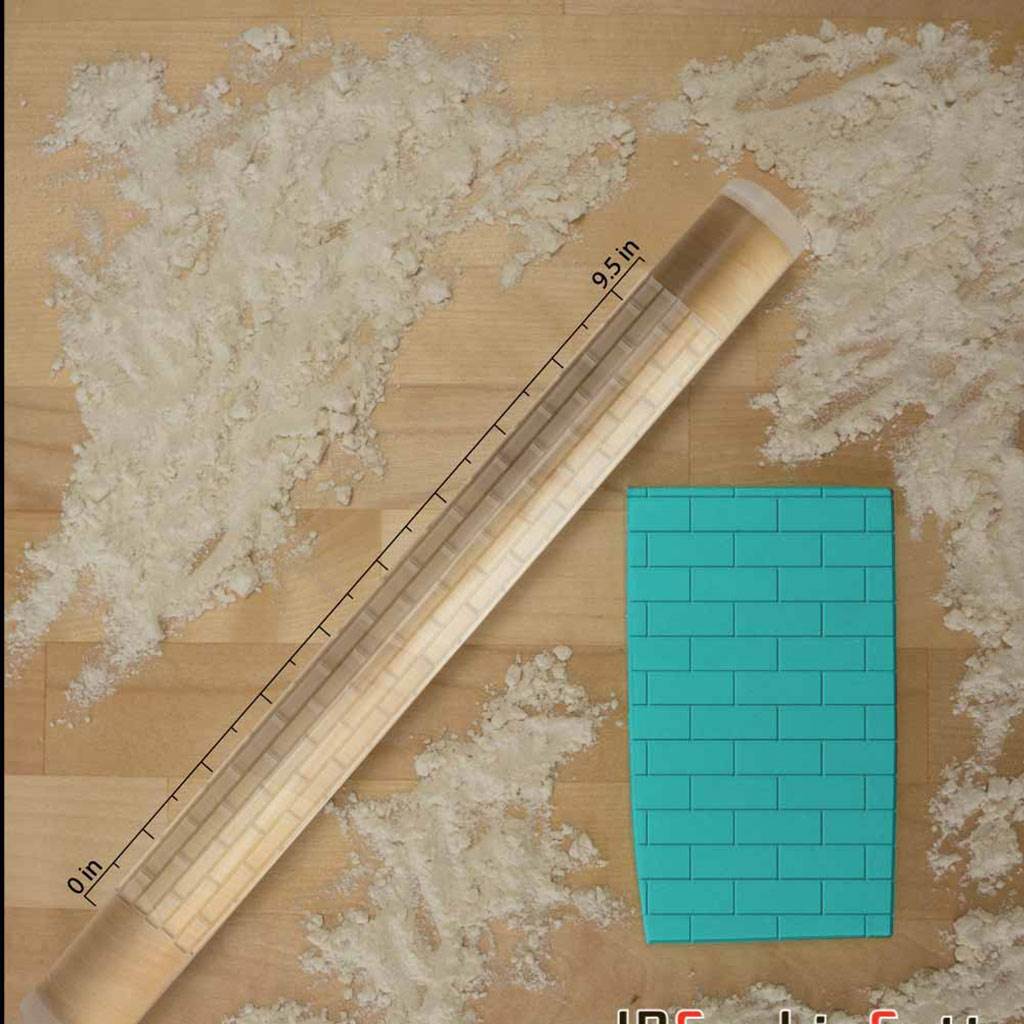 Brick Pattern Embossed 765-498 Rolling Pin
