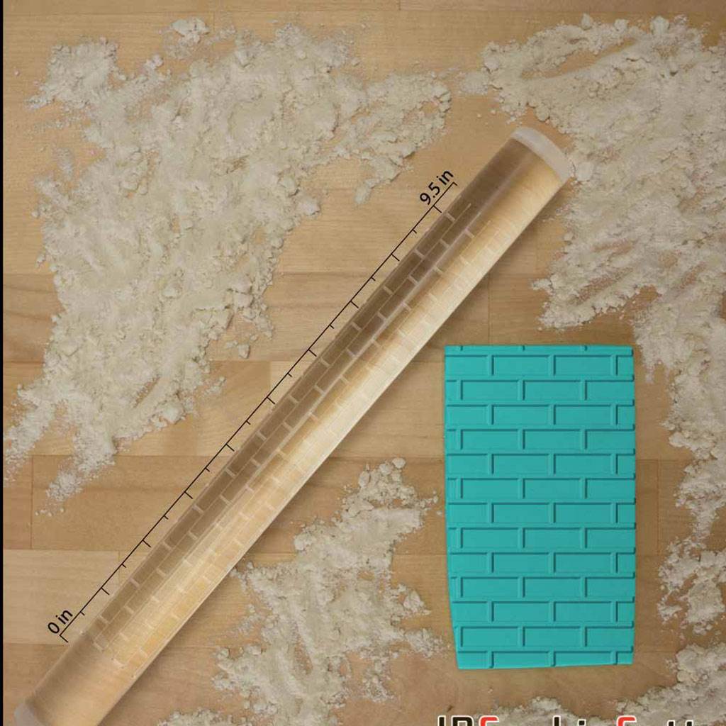 Brick Pattern Imprinted 765-499 Rolling Pin - Image 2