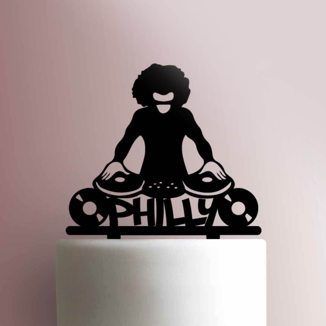 Custom DJ Afro Guy 225-861 Cake Topper