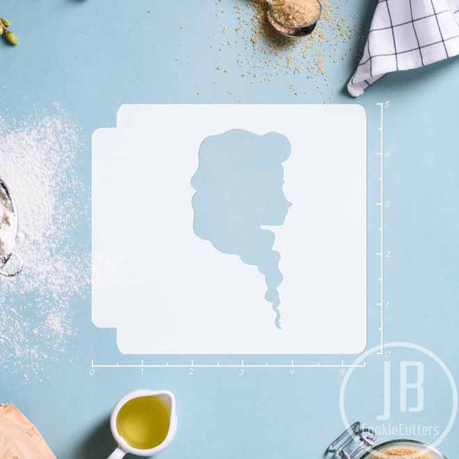 Frozen Elsa Head Profile 783-B843 Stencil Silhouette