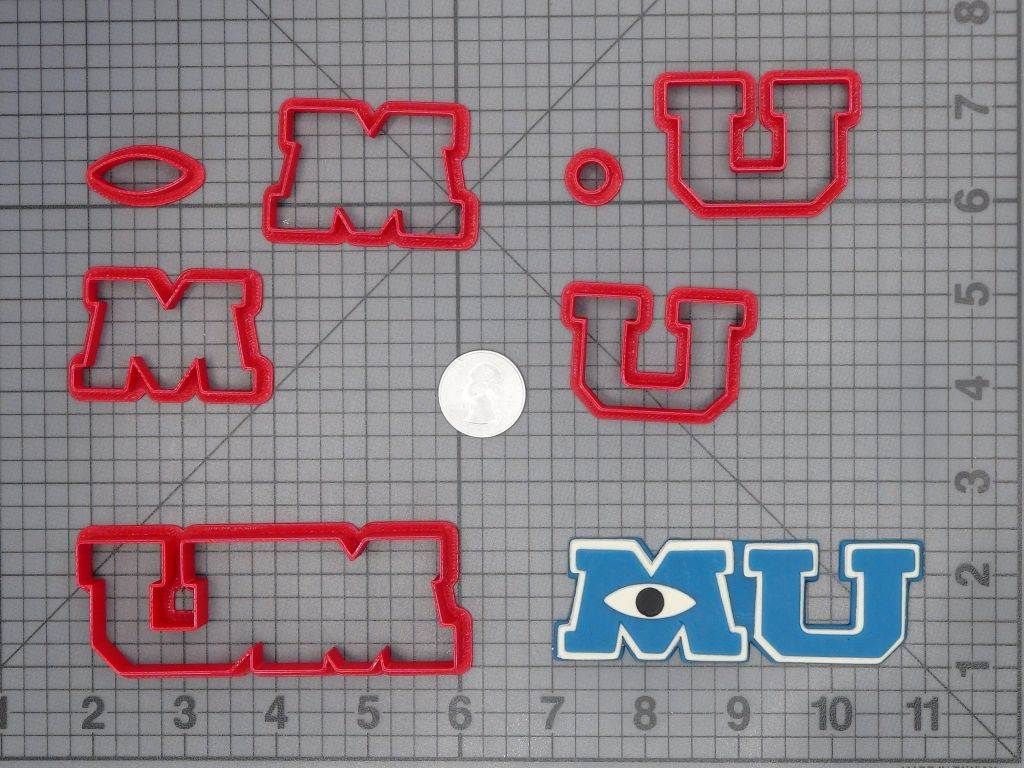 Monsters Inc - Monsters University Initials 266-C844 Cookie Cutter Set