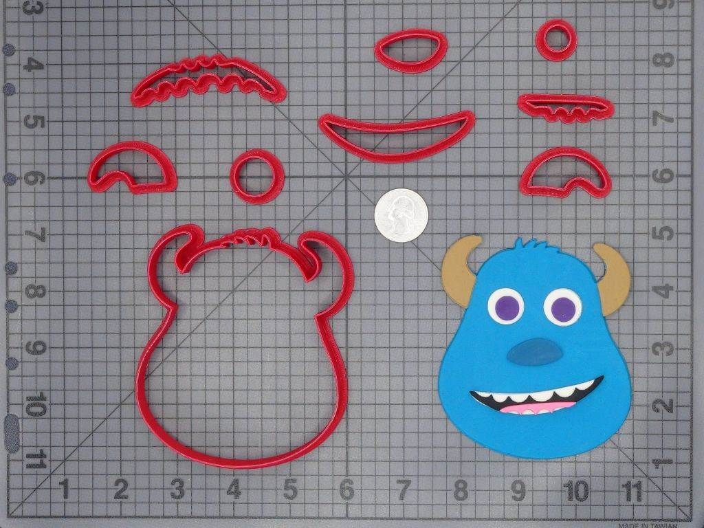 Monsters Inc - Sulley Head Cute 266-C848 Cookie Cutter Set