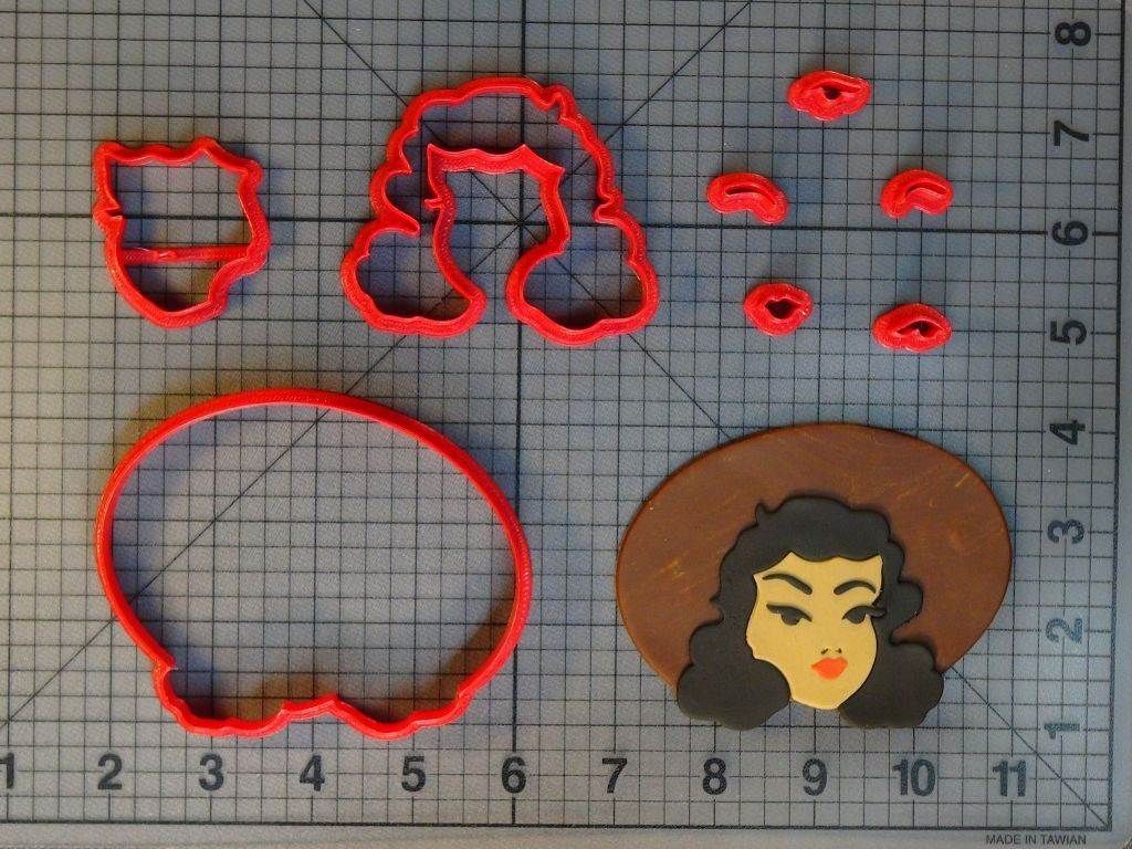 Pin Up Cowgirl Head 266-C770 Cookie Cutter Set