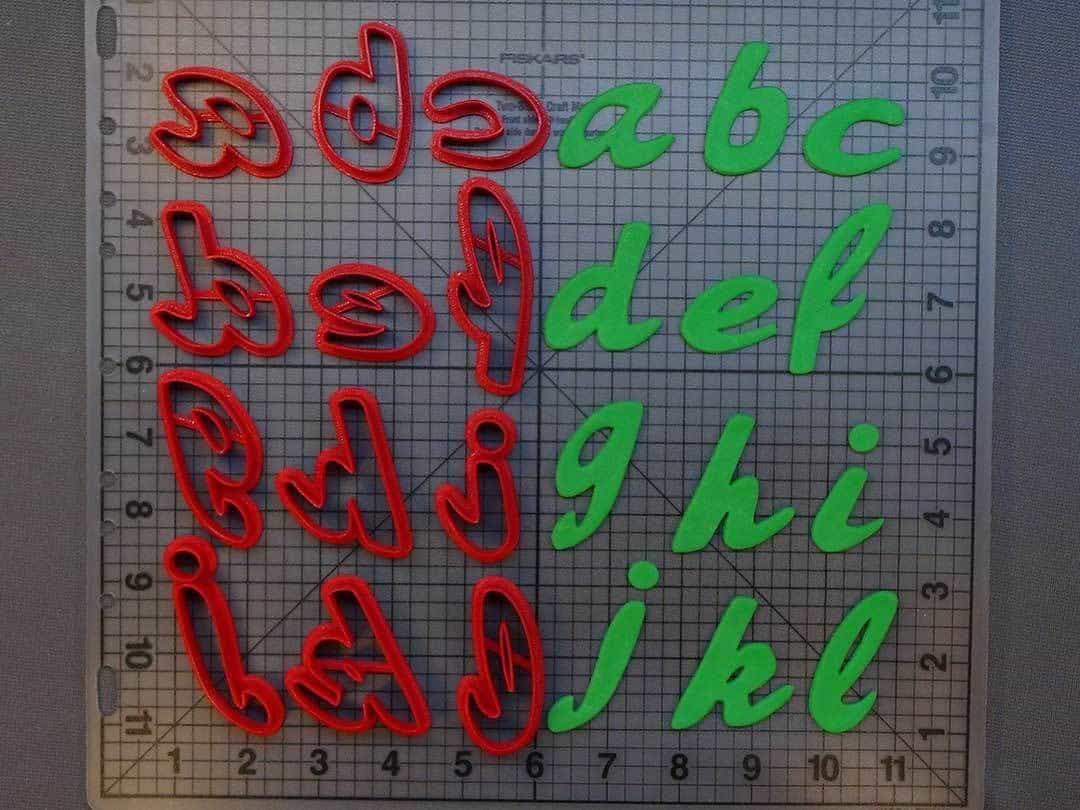 Script Font Lowercase 266-B841 Cookie Cutters (1)