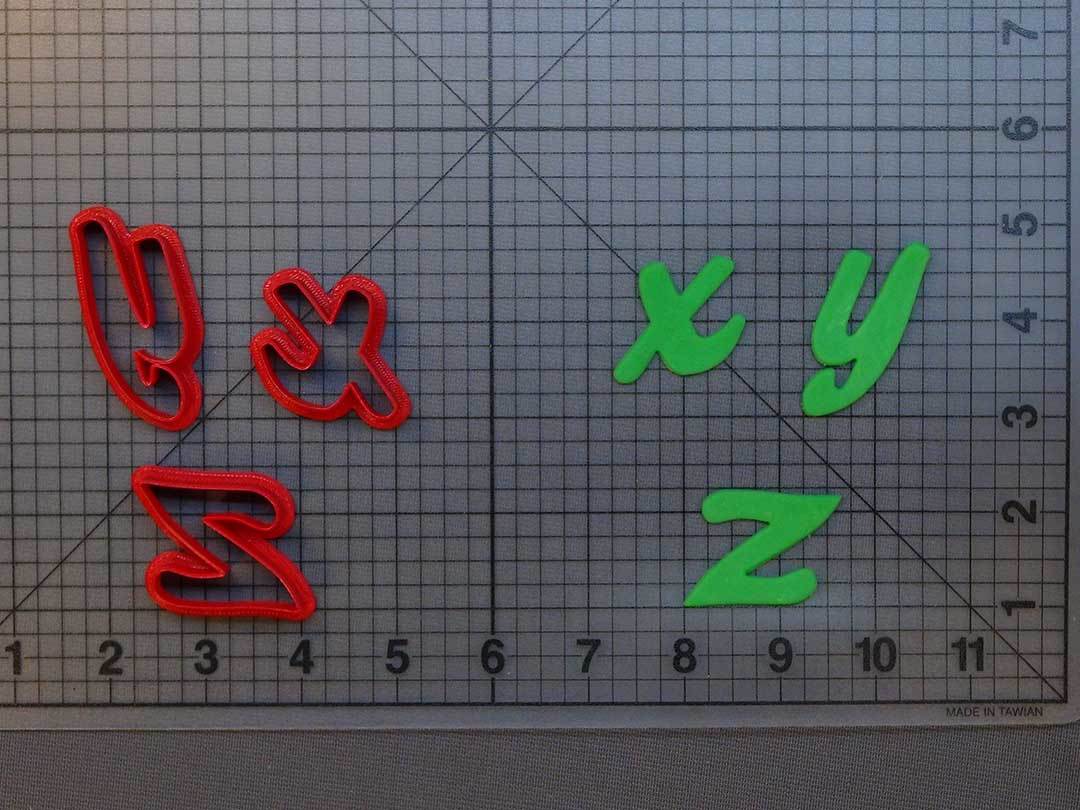 Script Font Lowercase 266-B841 Cookie Cutters (3)
