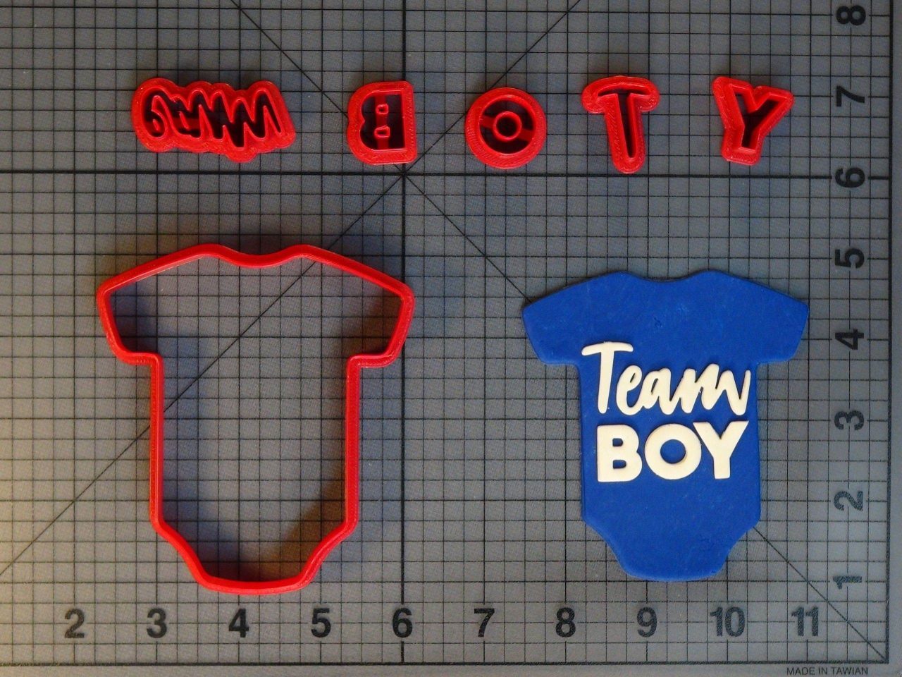 Team Boy Baby Bodysuit 266-C639 Cookie Cutter Set