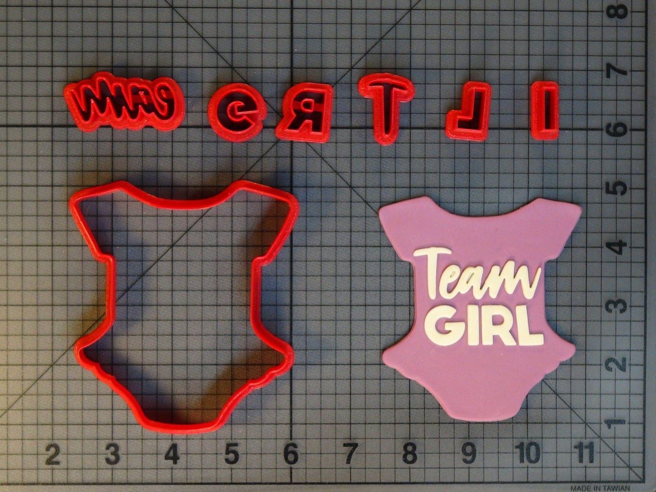Team Girl Baby Bodysuit 266-C640 Cookie Cutter Set