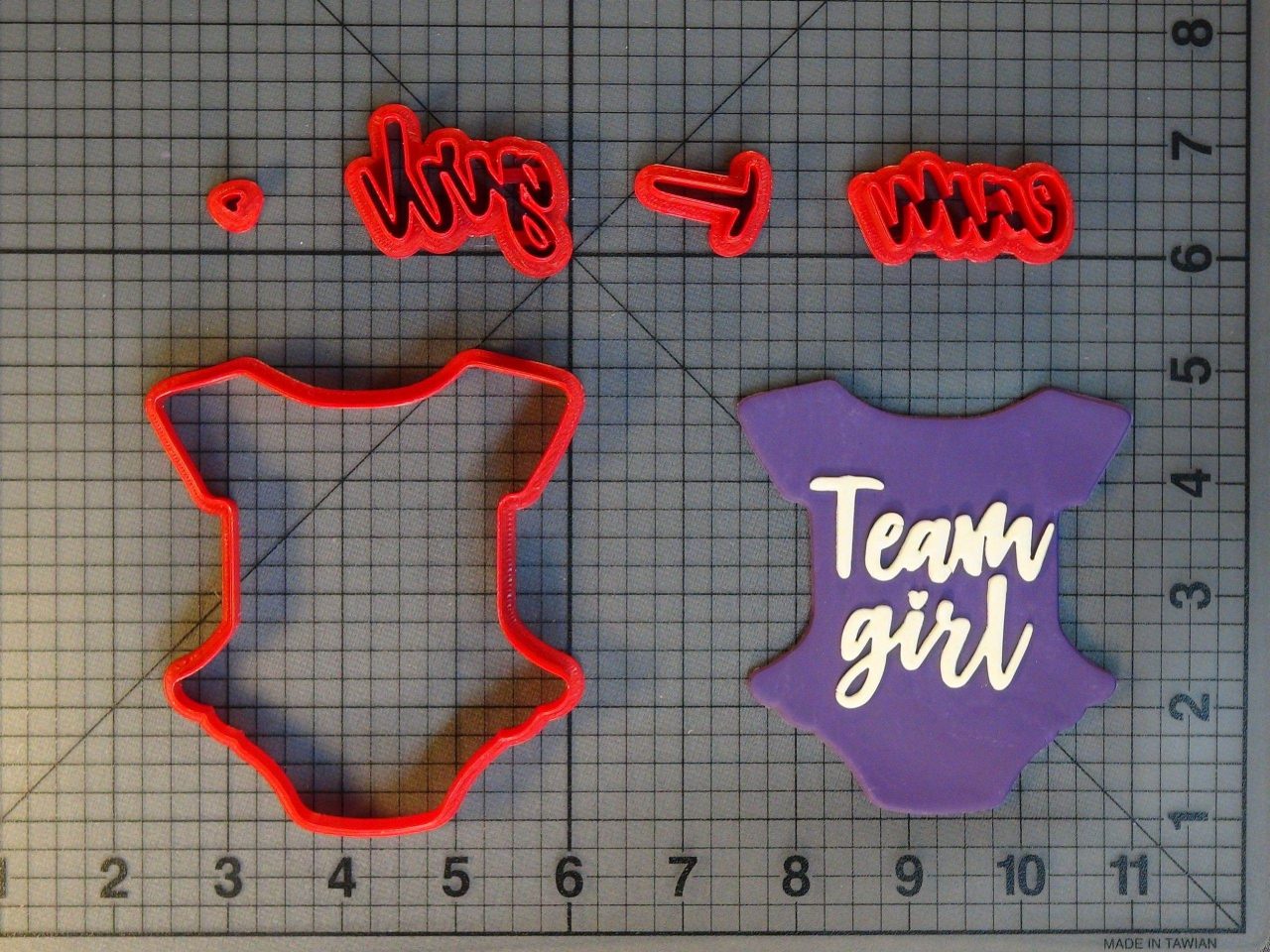 Team Girl Baby Bodysuit 266-C641 Cookie Cutter Set