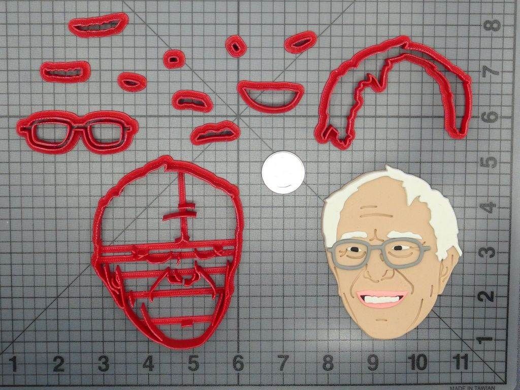 Bernie Sanders Head 266-D058 Cookie Cutter Set