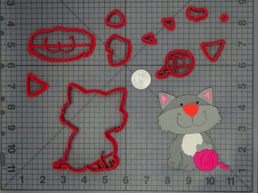 Cat with Yarn 266-C955 Cookie Cutter Set