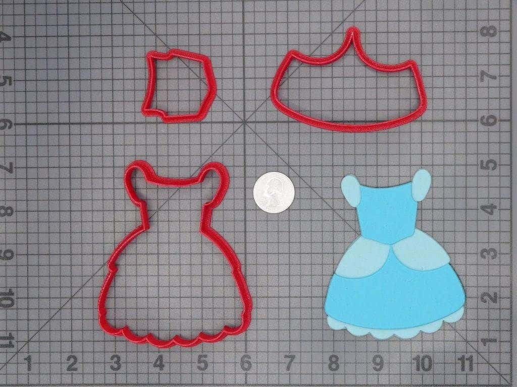 Cinderella Chibi Blue Dress 266-C877 Cookie Cutter Set