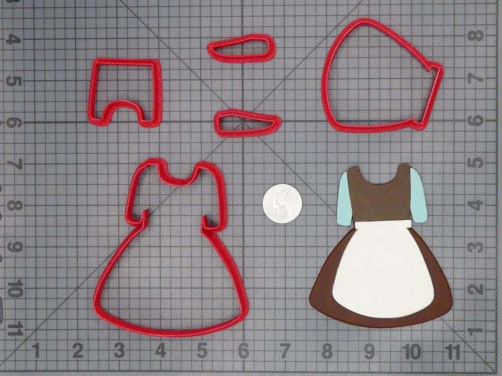 Cinderella Chibi Maid Dress 266-C878 Cookie Cutter Set