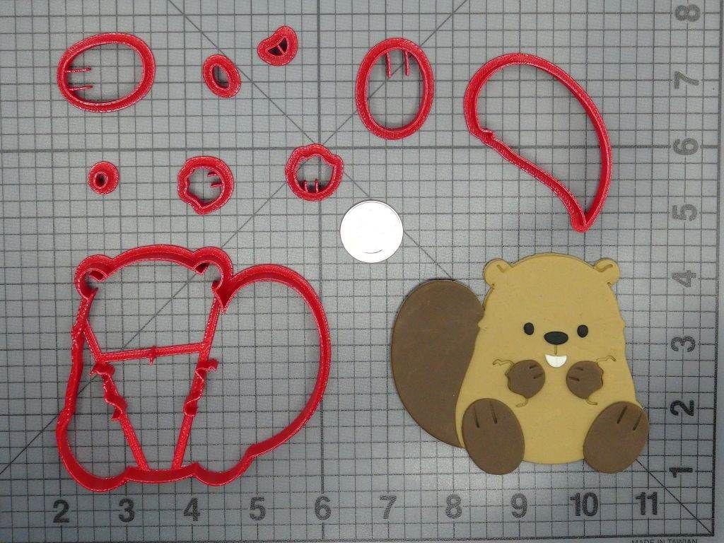 Cute Beever Body 266-D029 Cookie Cutter Set