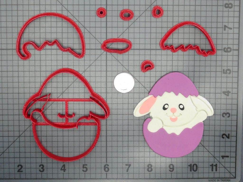 Easter Bunny in Egg 266-D035 Cookie Cutter Set
