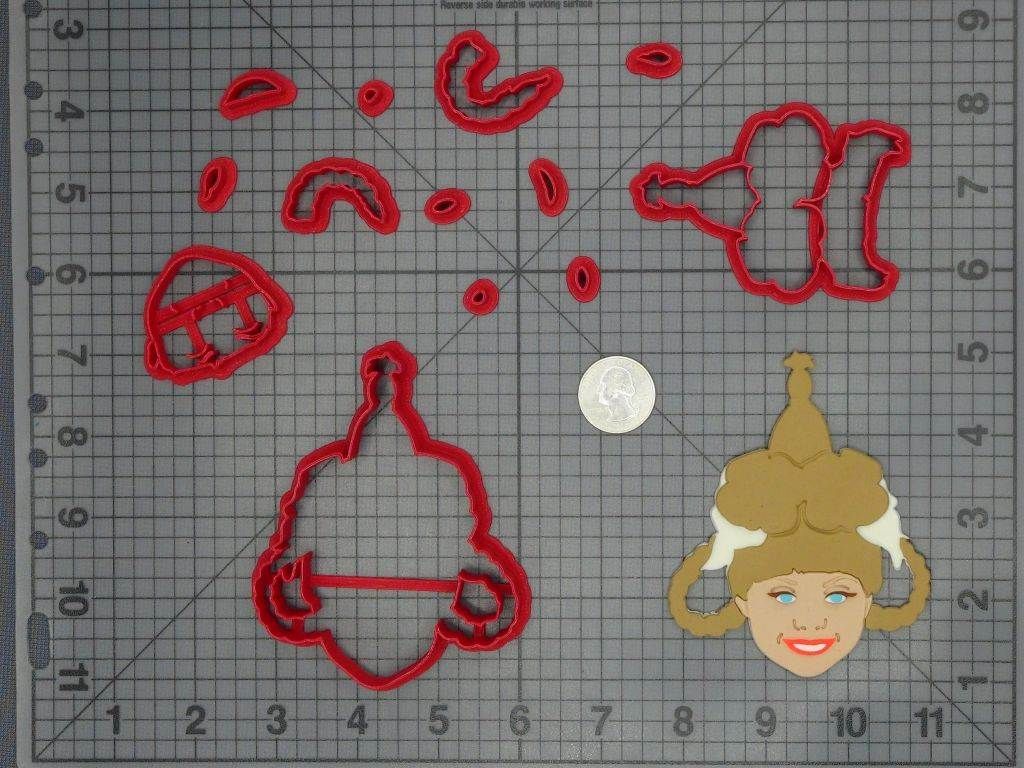 How the Grinch Stole Christmas - Taylor Momsen Cindy Lou Who Head 266-C893 Cookie Cutter Set