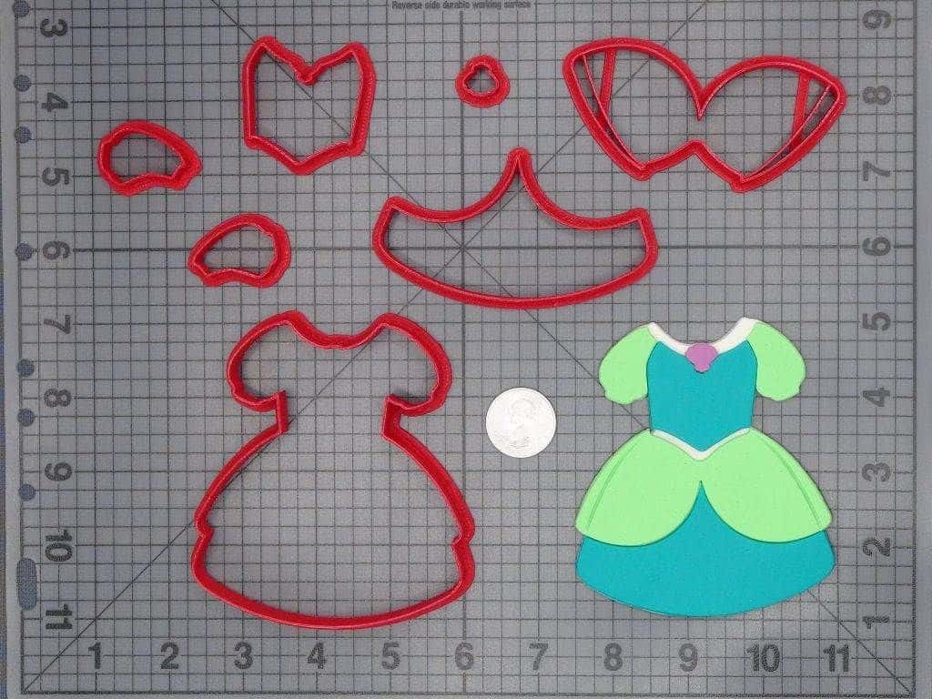 Little Mermaid - Ariel Chibi Green Dress 266-C882 Cookie Cutter Set