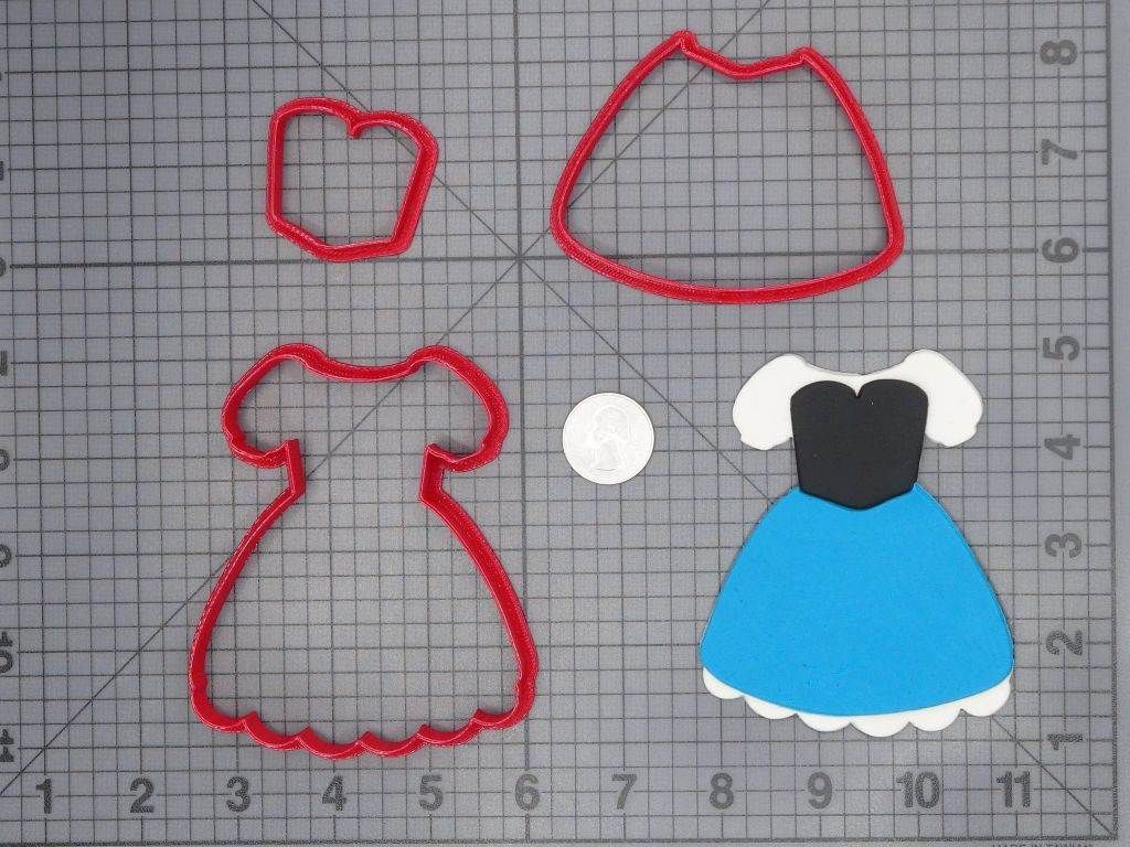 Little Mermaid - Ariel Chibi Human Dress 266-C883 Cookie Cutter Set