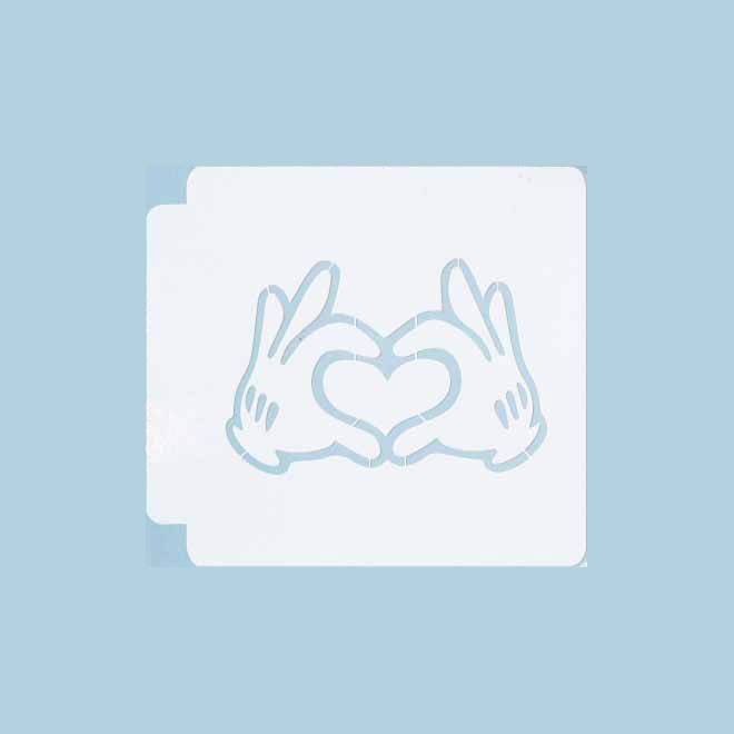 Mickey Glove Hands Heart 783-B855 Stencil