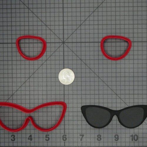 Retro Cat Eye Glasses 266-C963 Cookie Cutter Set