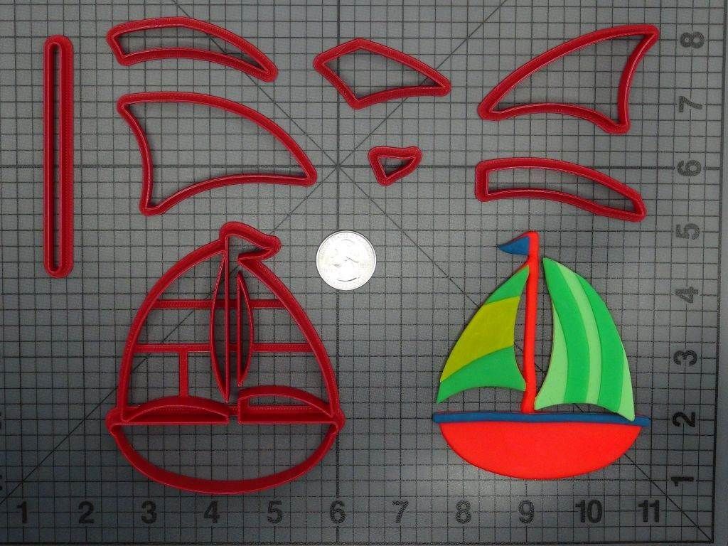 Sail Boat 266-C986 Cookie Cutter Set