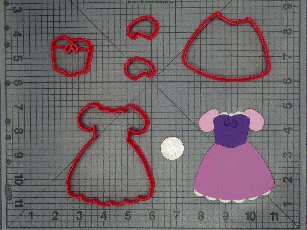 Tangled - Rapunzel Chibi Tower Dress 266-C892 Cookie Cutter Set
