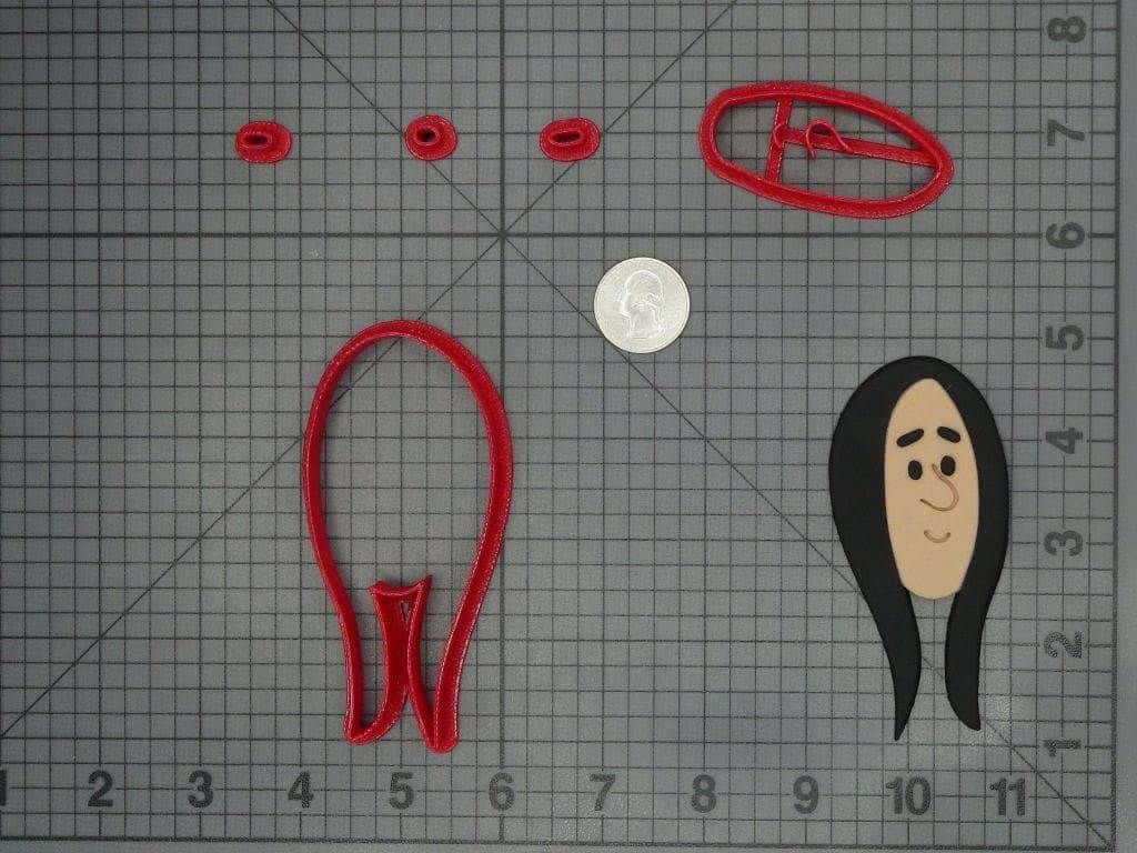 The Addams Family - Wednesday Head 266-C946 Cookie Cutter Set