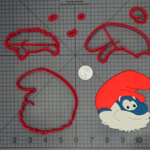 The Smurfs - Grandpa Smurf 266-C958 Cookie Cutter Set