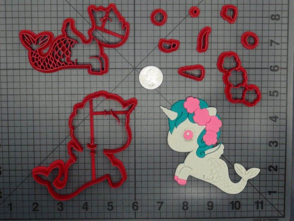 Unicorn Mermaid 266-C990 Cookie Cutter Set