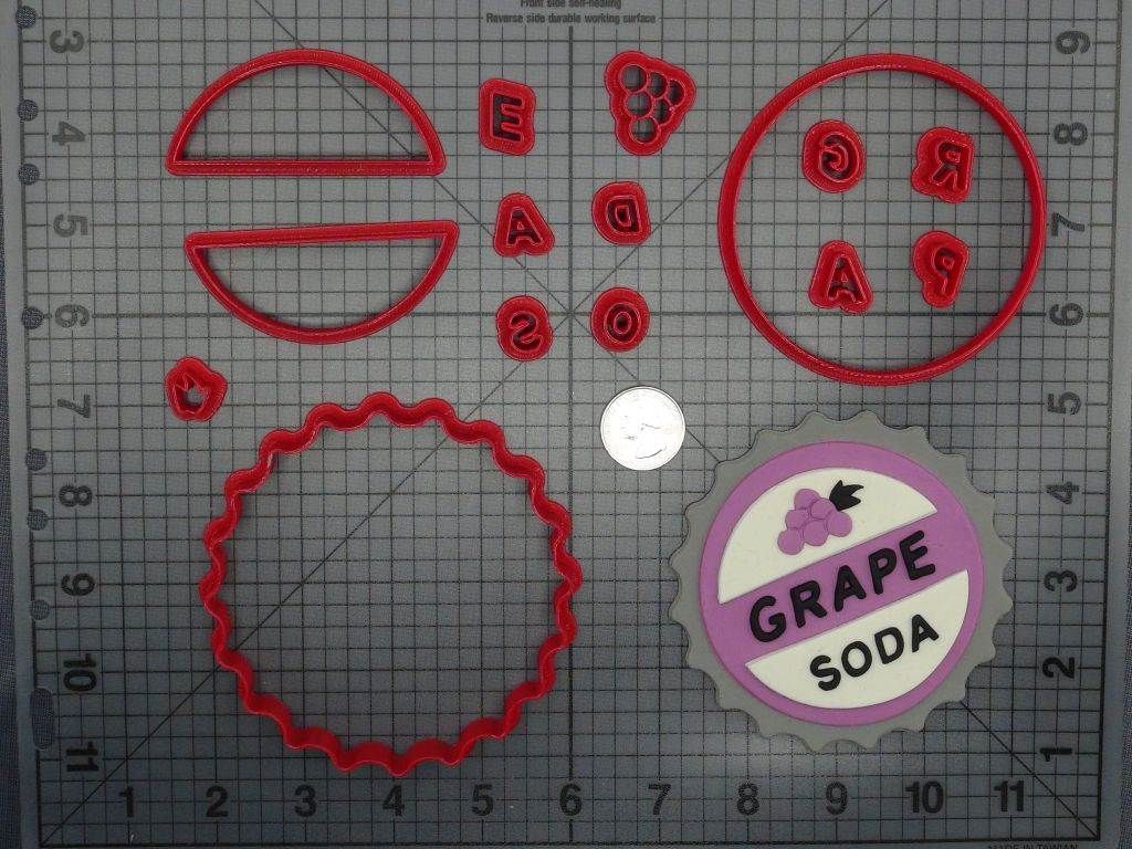 Up - Grape Soda Cap Pin 266-C995 Cookie Cutter Set