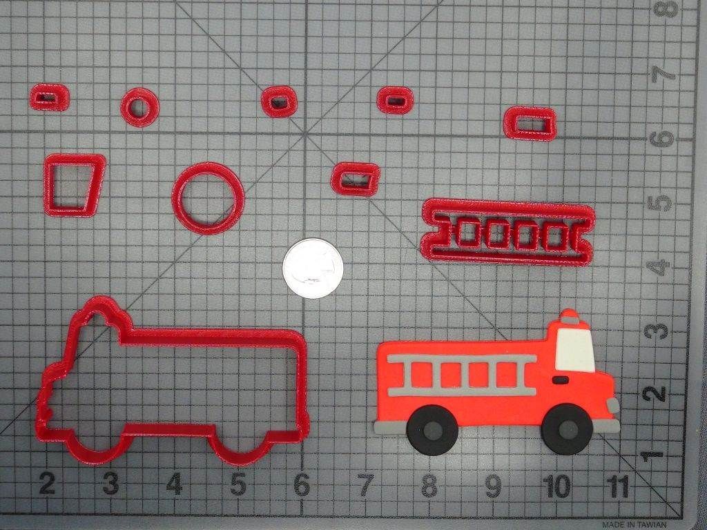 Fire Truck 266-D066 Cookie Cutter Set