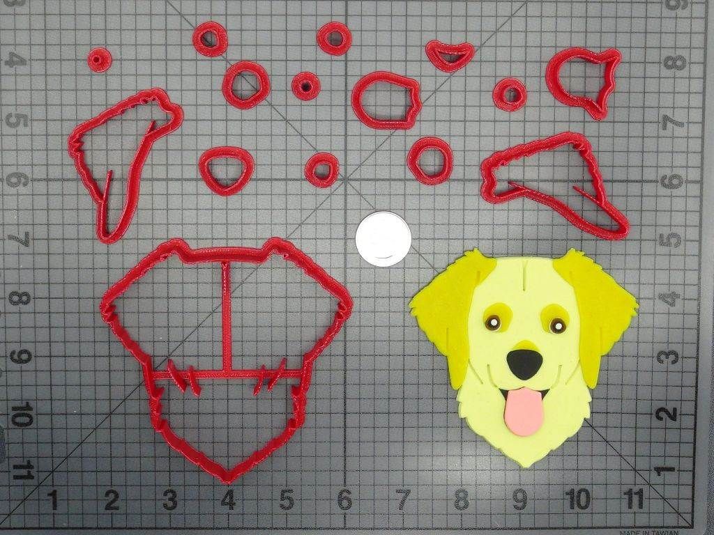 Golden Reriever Dog Head 266-D097 Cookie Cutter Set