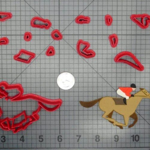 Horse and Jockey 266-D140 Cookie Cutter Set