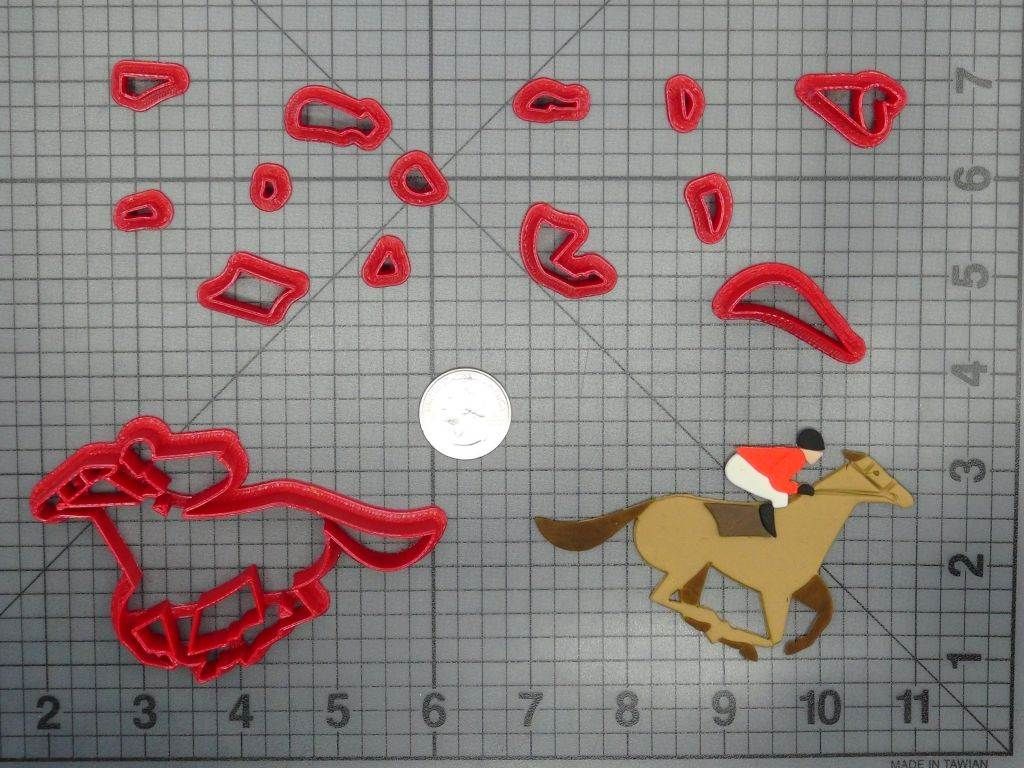 Horse and Jockey 266-D140 Cookie Cutter Set
