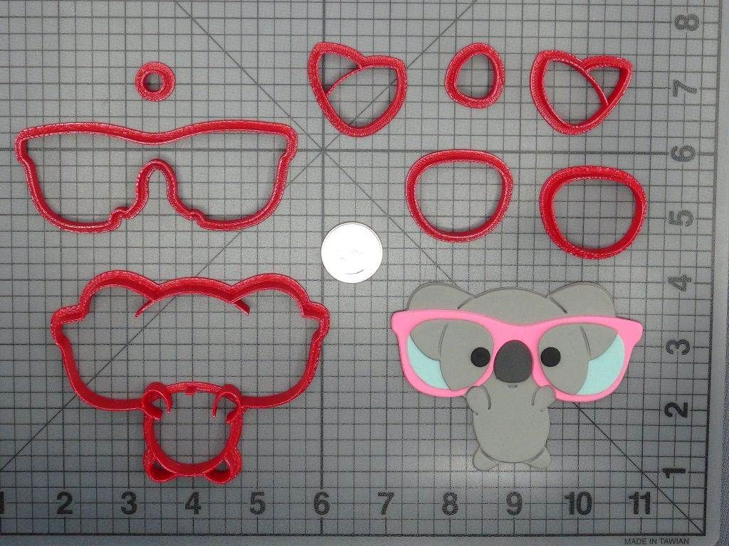 Koala with Glasses Body 266-D136 Cookie Cutter Set