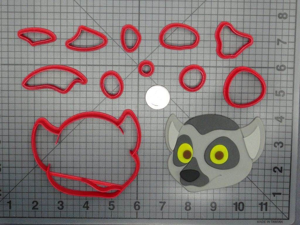 Lemur Head 266-D104 Cookie Cutter Set