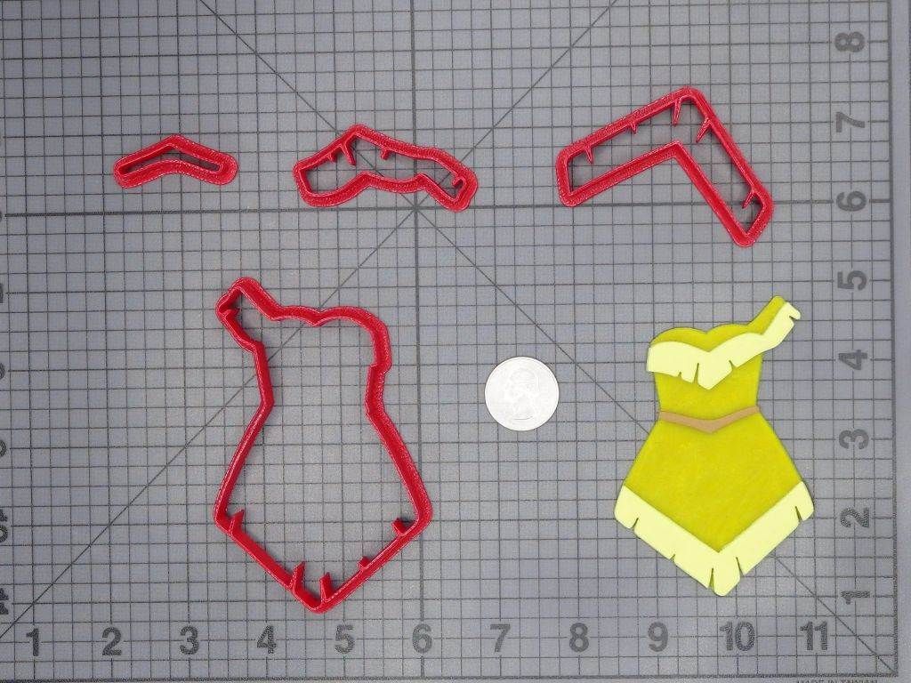Pocahontas Chibi Dress 266-C886 Cookie Cutter Set