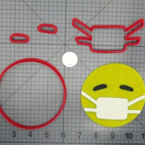 Emoji - Sick Face with Mask 266-D181 Cookie Cutter Set