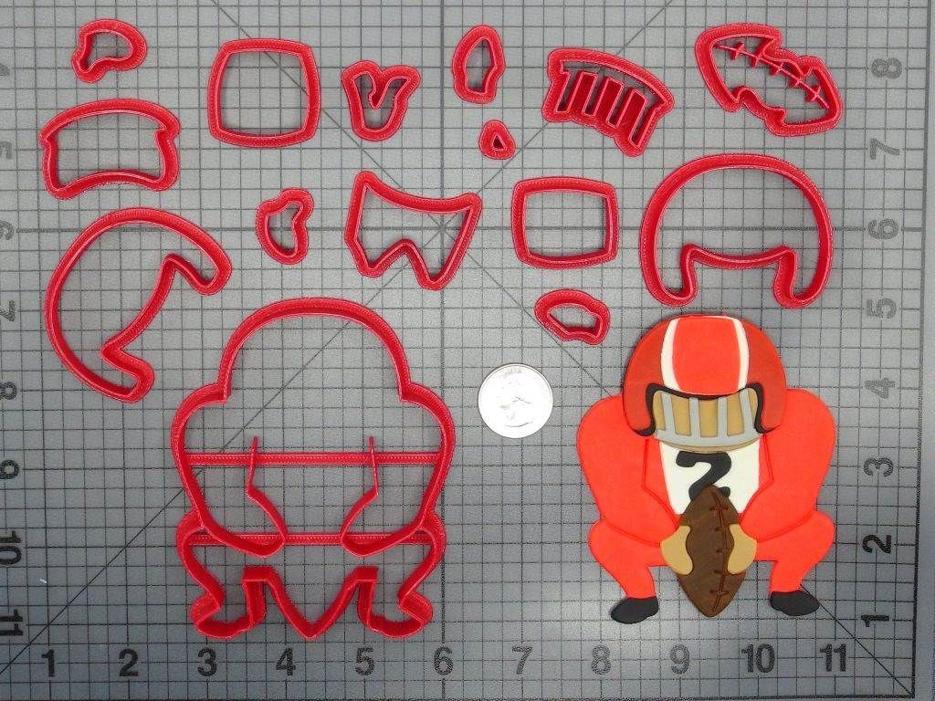 Football Player 266-D222 Cookie Cutter Set