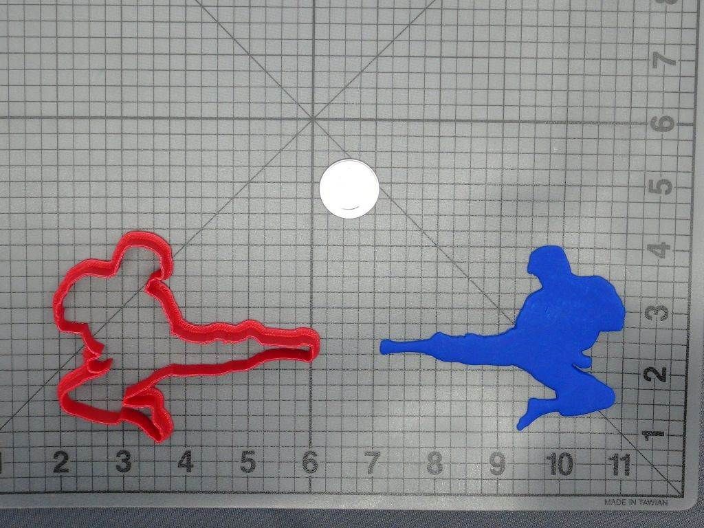 Karate Kick Man Body 266-D236 Cookie Cutter Silhouette