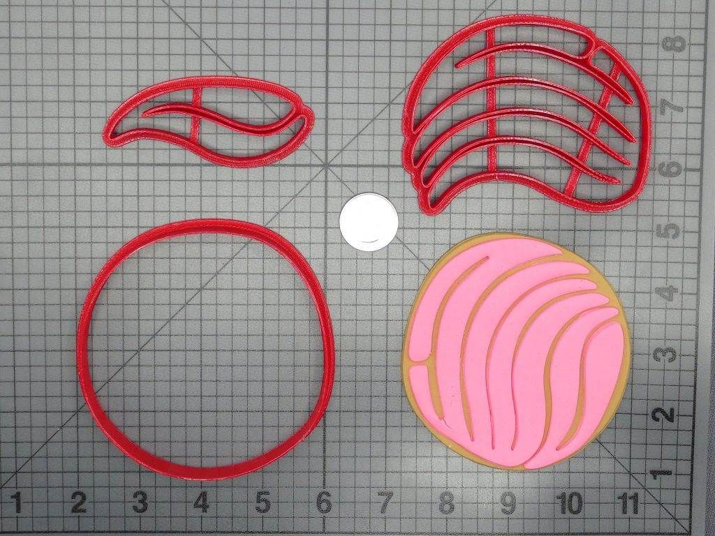 Mexican Sweet Bread Concha 266-D245 Cookie Cutter Set