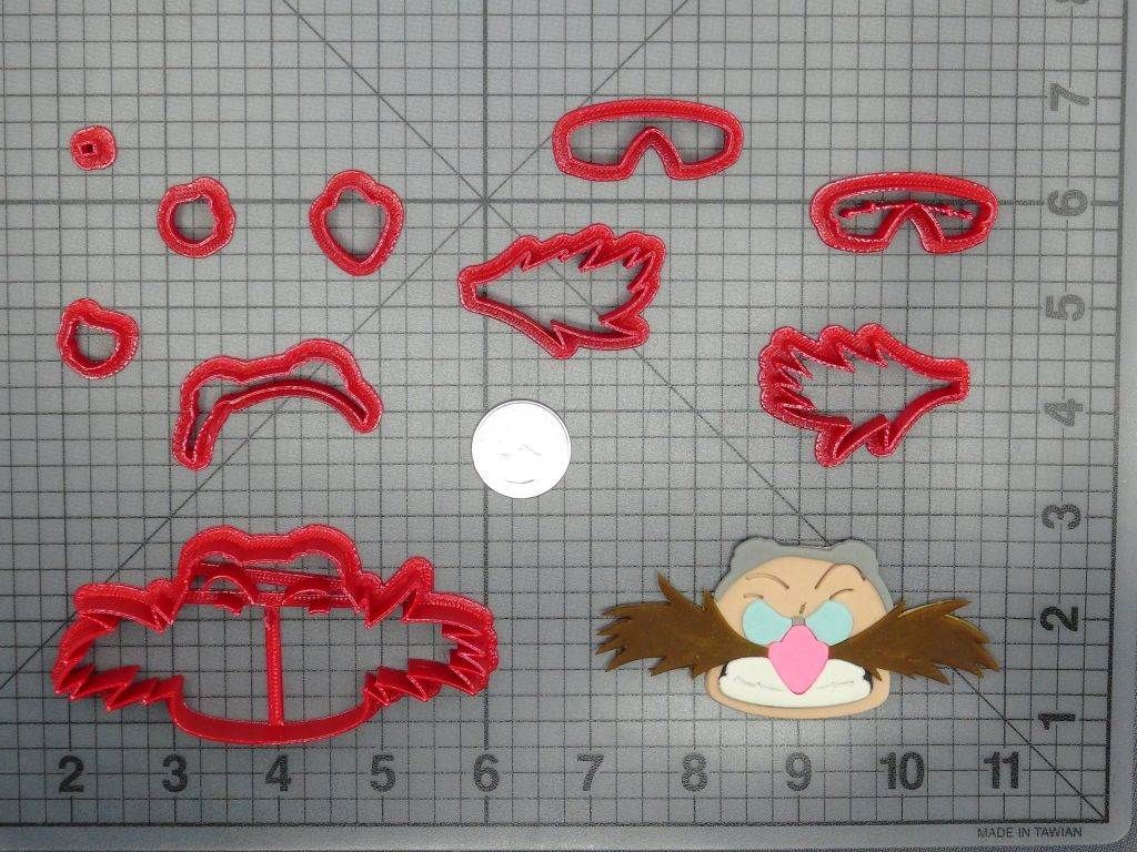 Sonic the Hedgehog - Doctor Eggman Robotnik Head 266-D150 Cookie Cutter Set