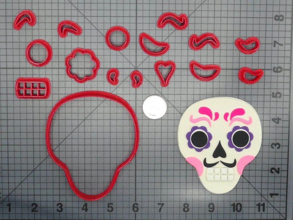Sugar Skull 266-D114 Cookie Cutter Set