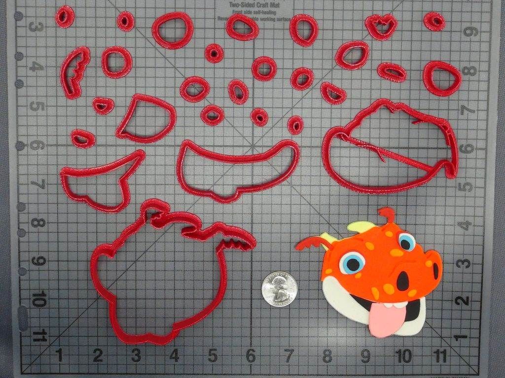 Wallykazam - Norville the Dragon Head 266-D078 Cookie Cutter Set
