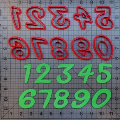 Script Font Number 266-D656 Cookie Cutters