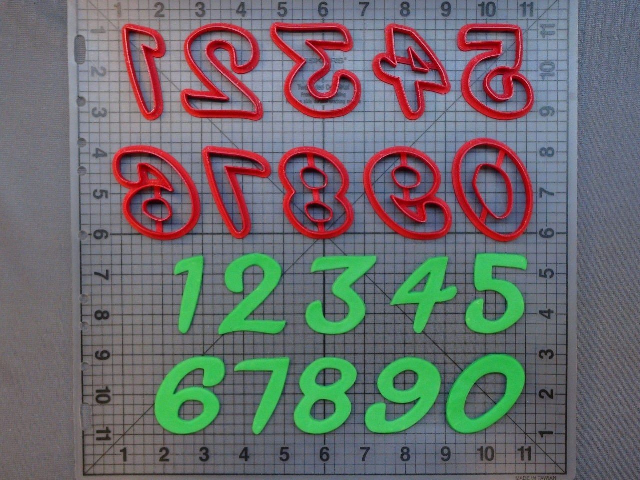 Script Font Number 266-D656 Cookie Cutters