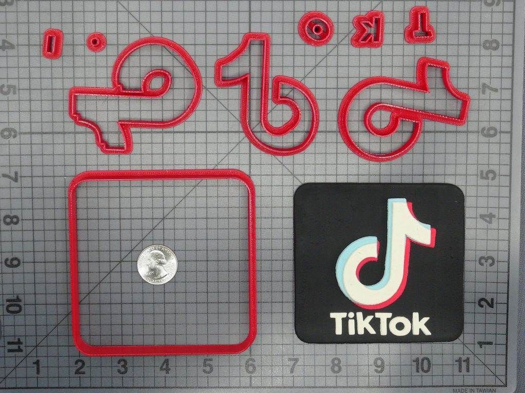 Tik Tok Logo 266-D471 Cookie Cutter Set