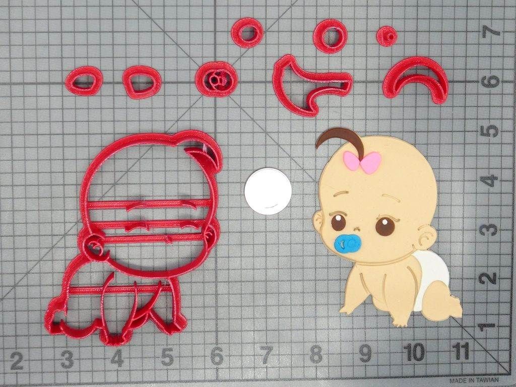 Baby Girl Crawling Body 266-D492 Cookie Cutter Set